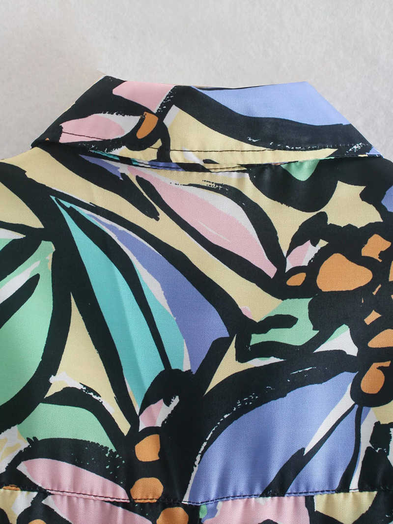 Vintage Women Stylish Boho Shirts Summer Fashion Ladies Chic Tops Streetwear Female Beach Short Casual 210527