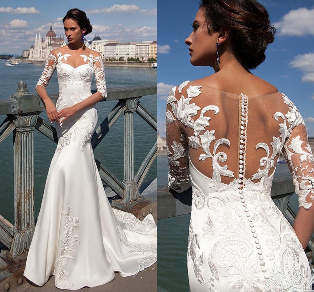 2021 Vestido De Noiva New Mermaid Gowns Applique Lace Satin Wedding Es Sheer Illusion Bride T96z, White
2021 Vestido De Noiva New Mermaid Gowns Applique Lace Satin Wedding Es Sheer Illusion Bride T96z, White
