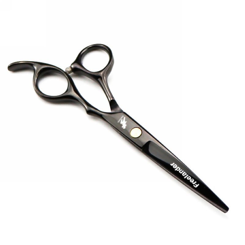 FREELANDER 5.5 inch/6.0 inch black hair scissors cutting / thinning scissors with comb and leather case