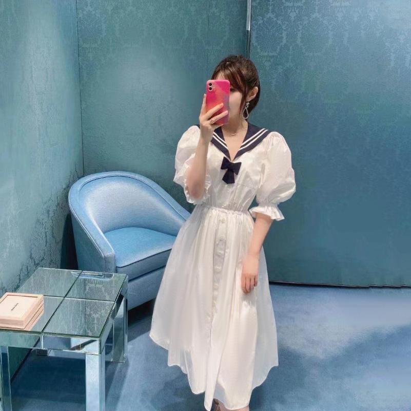 Casual Dresses Miu Summer Women' Cotton And Linen Dress Female Puff Sleeve White, J4071
Casual Dresses Miu Summer Women' Cotton And Linen Dress Female Puff Sleeve White, J4071
