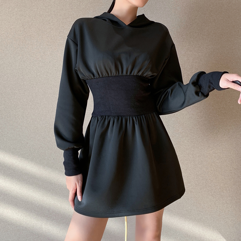 Corset Black Hoodie Dress Goth Harajuku High Waist Long Sleeve Dresses Streetwear Punk Hooded Mini Dress Women Outfits, Black;gray
Corset Black Hoodie Dress Goth Harajuku High Waist Long Sleeve Dresses Streetwear Punk Hooded Mini Dress Women Outfits, Black;gray