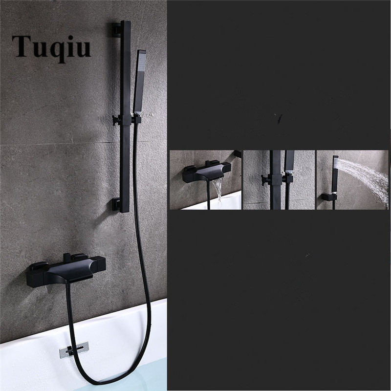 2021 New Set Wall Mounted Black Waterfall Bathtub Faucet, Cold Hot Gold Bath and Shower Mixer Tap Brass Black/chrome 4rys
2021 New Set Wall Mounted Black Waterfall Bathtub Faucet, Cold Hot Gold Bath and Shower Mixer Tap Brass Black/chrome 4rys