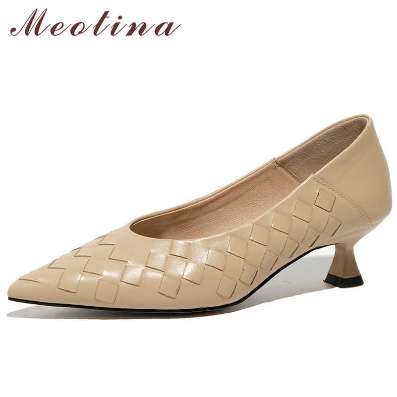 Meotina Natural Genuine Leather Women Shoes Pointed Toe Pumps Med Heels Fashion Thin Heel Female Footwear Apricot Large Size 40 210608
Meotina Natural Genuine Leather Women Shoes Pointed Toe Pumps Med Heels Fashion Thin Heel Female Footwear Apricot Large Size 40 210608