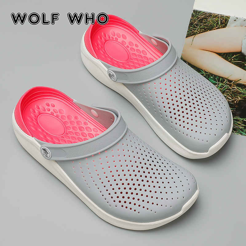 Summer Sandals for Women Croc Clogs Quick Dry Casual Home Slippers Couple Garden Shoes Men's Slip on Beach Shoes Mujer X13 210302, Black
Summer Sandals for Women Croc Clogs Quick Dry Casual Home Slippers Couple Garden Shoes Men's Slip on Beach Shoes Mujer X13 210302, Black