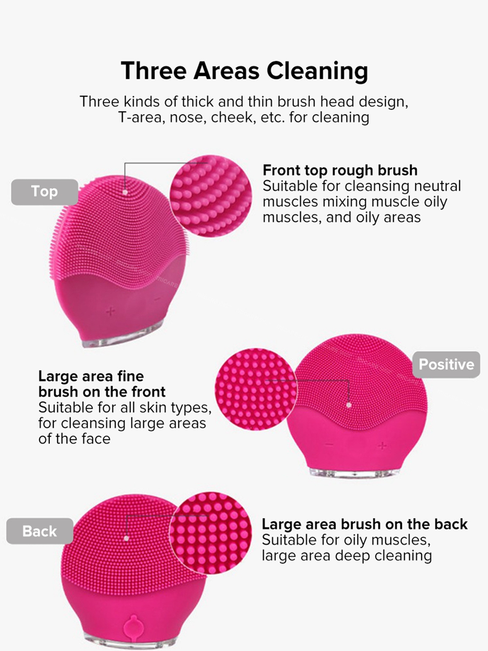 Hot Silicone Face Cleaning Beauty Tool Mini Waterproof Electric Facial Pore Deep Cleansing Brush Skin Clean Massage Makeup Residual Removal Beauty App
