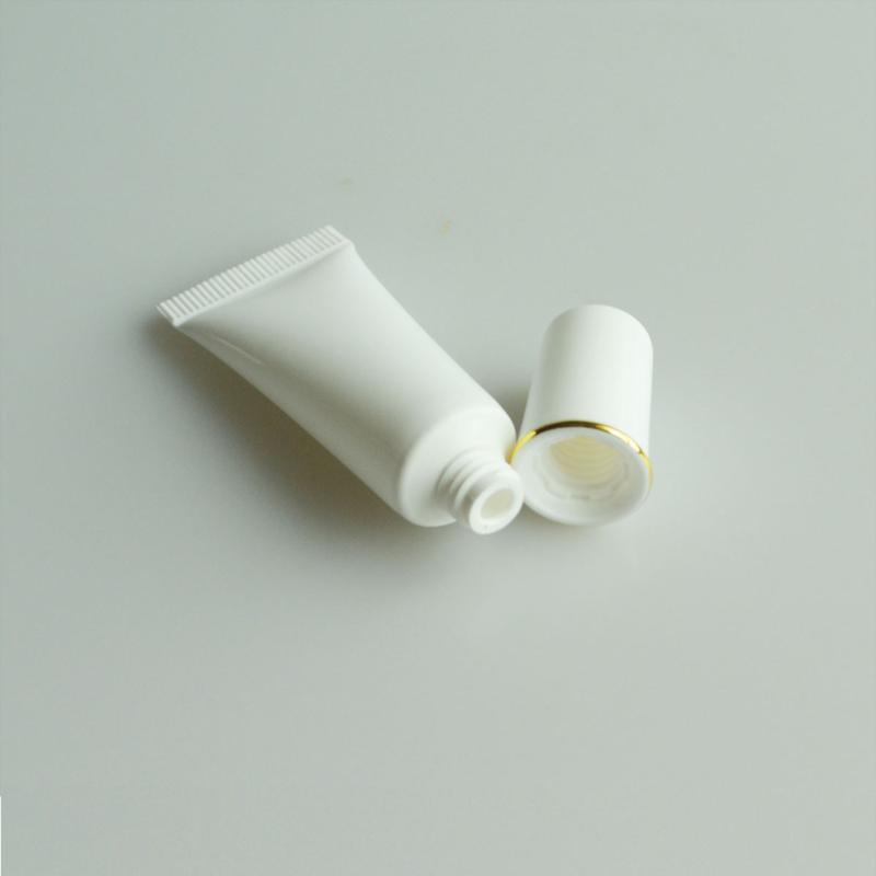 5 pcs Spiral Flat Cap Bottle 5ml Empty Portable Travel Tube White Hose Lotion Bottle Cosmetic Container