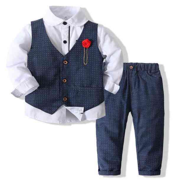 Formal Dress Toddler Clothes Cartoon Kids Girls Korean Children Boys Clothing Y1029