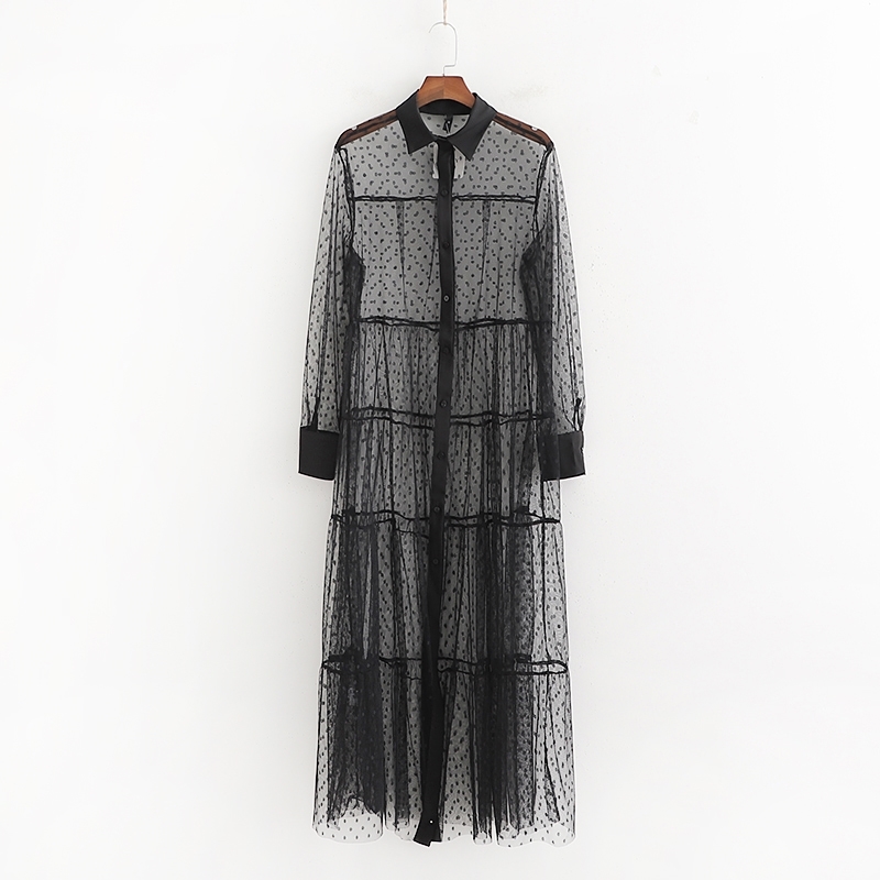 Sunscreen Dress Women Summer Fashion See Through Mesh Material Black and White Mantle Cloak Modern Lady Beach Dresses 210602
Sunscreen Dress Women Summer Fashion See Through Mesh Material Black and White Mantle Cloak Modern Lady Beach Dresses 210602