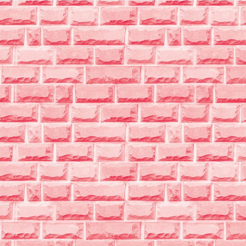 Wallpapers 3D Pink Brick Wall Paper PVC Self Adhesive Wallpaper Roll For Living Room Girls Bedroom Dormitory House Decoration