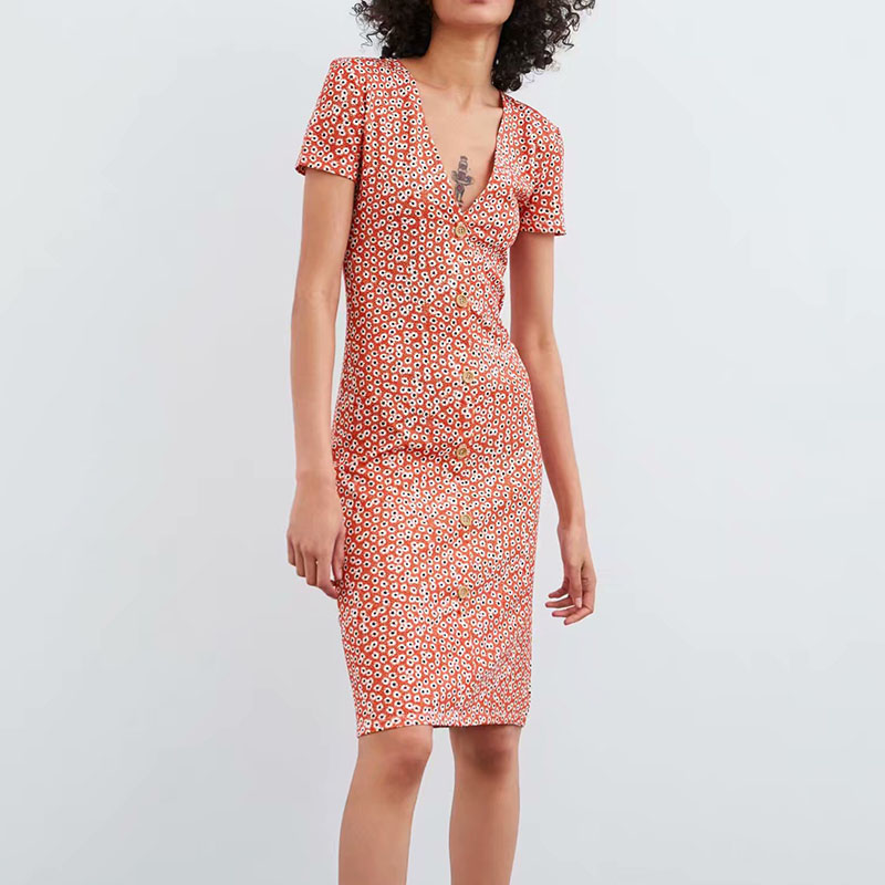 Women Summer Short Sleeve Bodycon Dress Vintage Print Floral Female Sheath Midi Dress Sweet Plaid Dot Lady Sexy Dress, Black;gray
Women Summer Short Sleeve Bodycon Dress Vintage Print Floral Female Sheath Midi Dress Sweet Plaid Dot Lady Sexy Dress, Black;gray