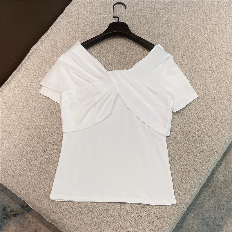 summer fashion women clothes V-neck short sleeves cross spliced T-shirt female top WR69101L 210525, White
summer fashion women clothes V-neck short sleeves cross spliced T-shirt female top WR69101L 210525, White