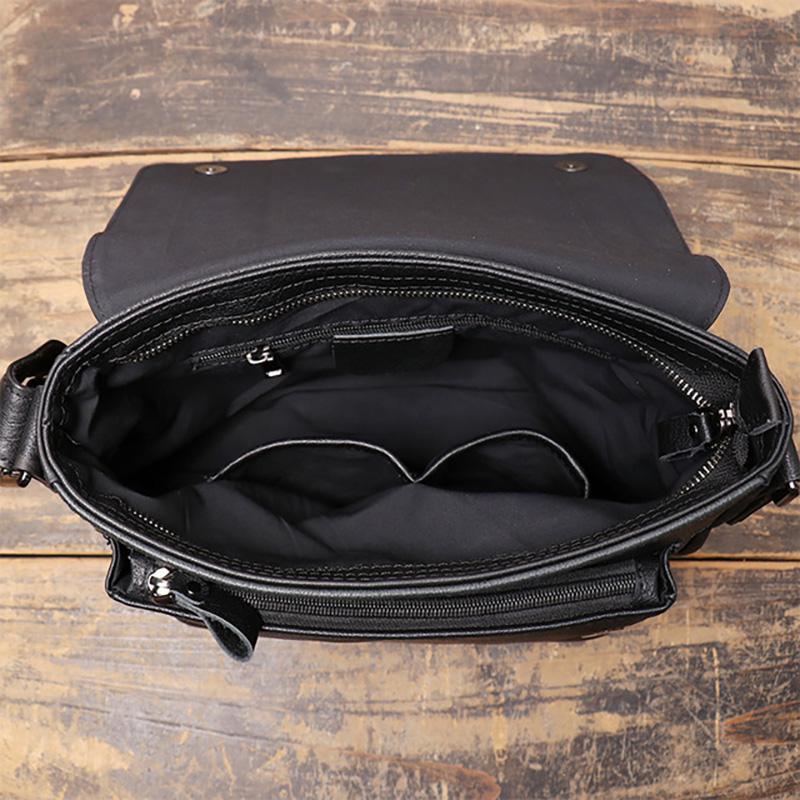 All-match AETOO Fashion Men's Leather Shoulder Bag, Casual Stiletto Bag