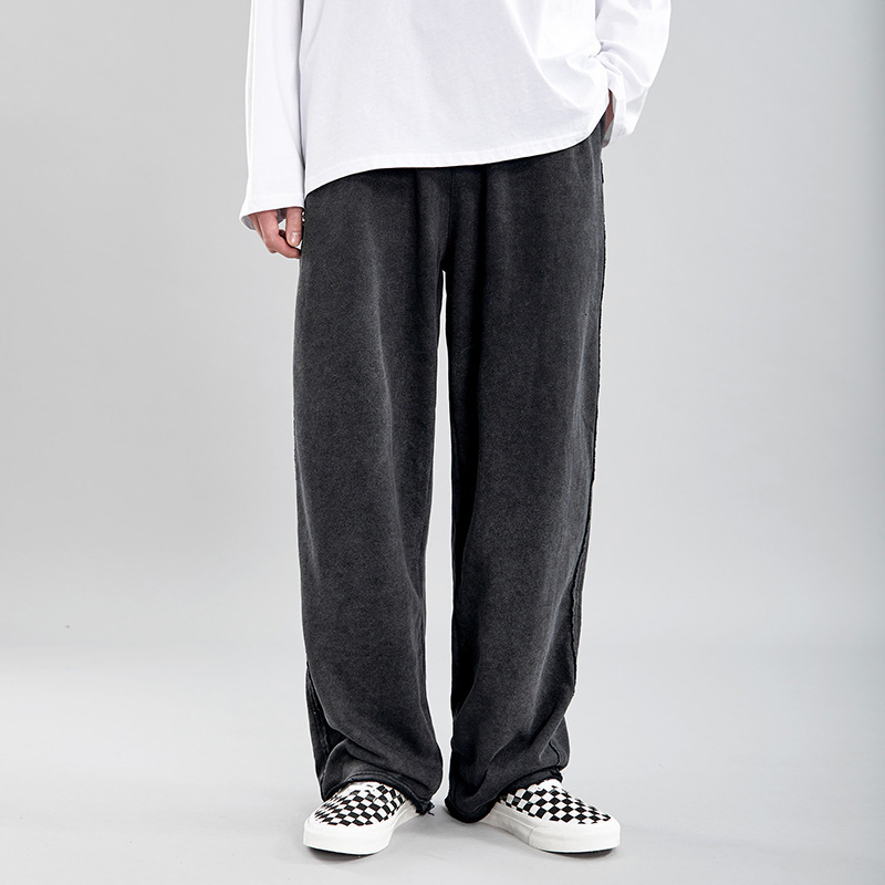pants trousers high street woolen edgewise men's fashion brand lazy wind loose leisure elastic waist mop floor wide feet wash water mak, Black
pants trousers high street woolen edgewise men's fashion brand lazy wind loose leisure elastic waist mop floor wide feet wash water mak, Black