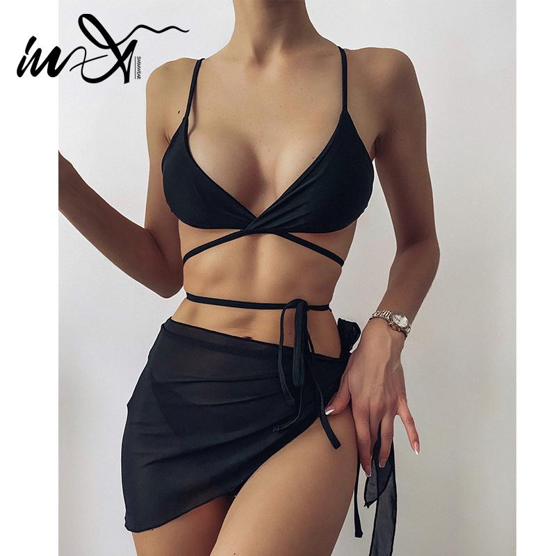 Women' Swimwear In-X Solid 3 Pieces Set Sexy Bikini 2021 Bandage Swimsuit Swimming Suit String Female Triangle Bathing, X21sw5768-1
Women' Swimwear In-X Solid 3 Pieces Set Sexy Bikini 2021 Bandage Swimsuit Swimming Suit String Female Triangle Bathing, X21sw5768-1