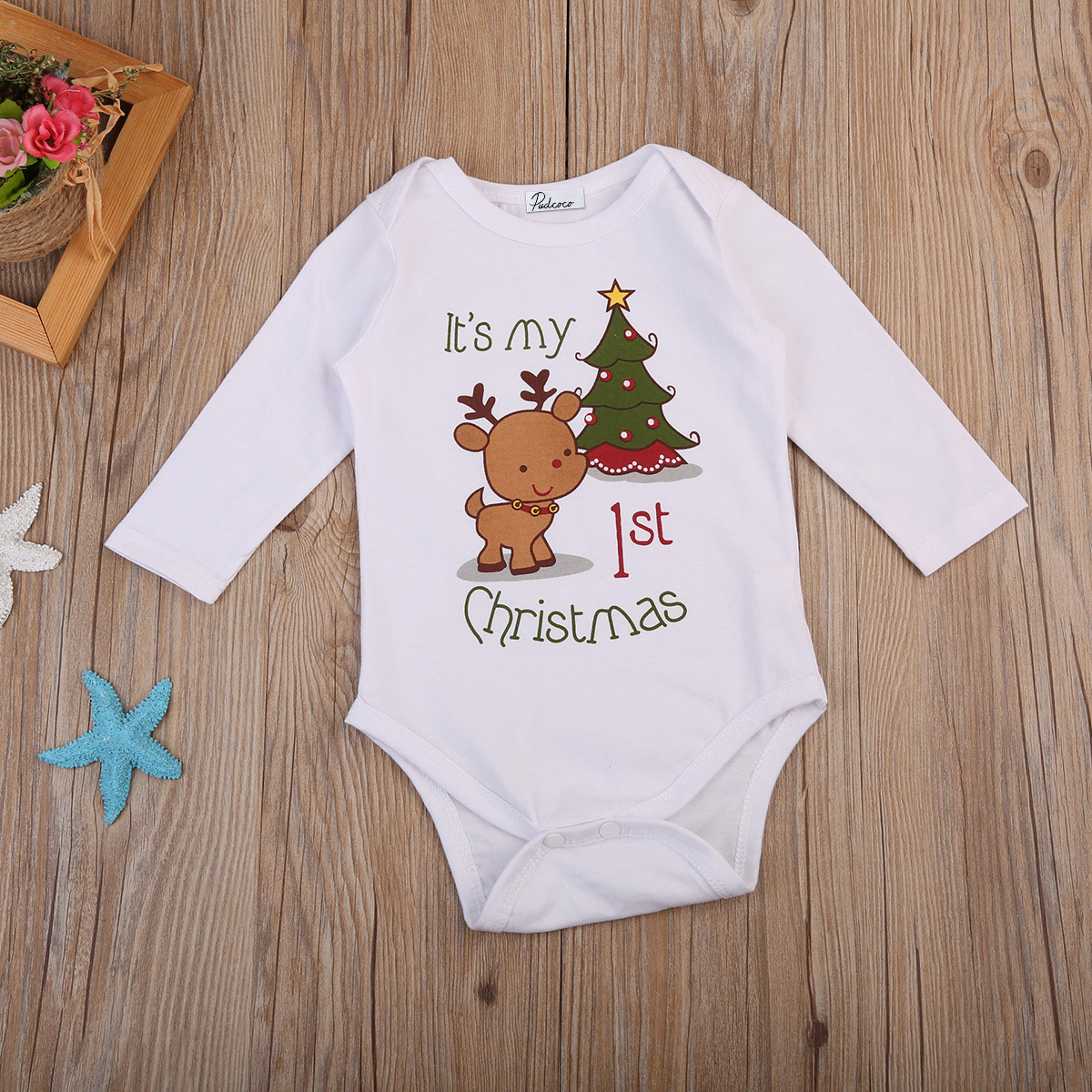 christmas baby romper infant baby boys girls cartoon deer Christmas tree print long sleeves romper autumn baby clothing, White
christmas baby romper infant baby boys girls cartoon deer Christmas tree print long sleeves romper autumn baby clothing, White