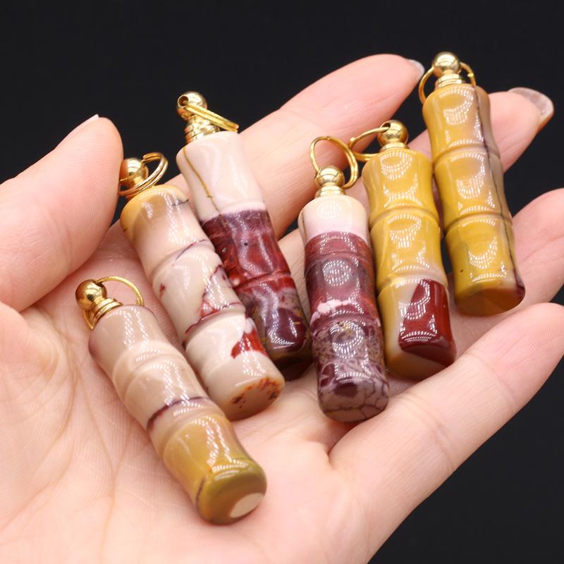 Charms Natural Semi-precious Stone Perfume Bottles Pendant Chrysolite Bamboo Shape 11x48mm For Jewelry Making Necklaces Gift, Bronze;silver
Charms Natural Semi-precious Stone Perfume Bottles Pendant Chrysolite Bamboo Shape 11x48mm For Jewelry Making Necklaces Gift, Bronze;silver