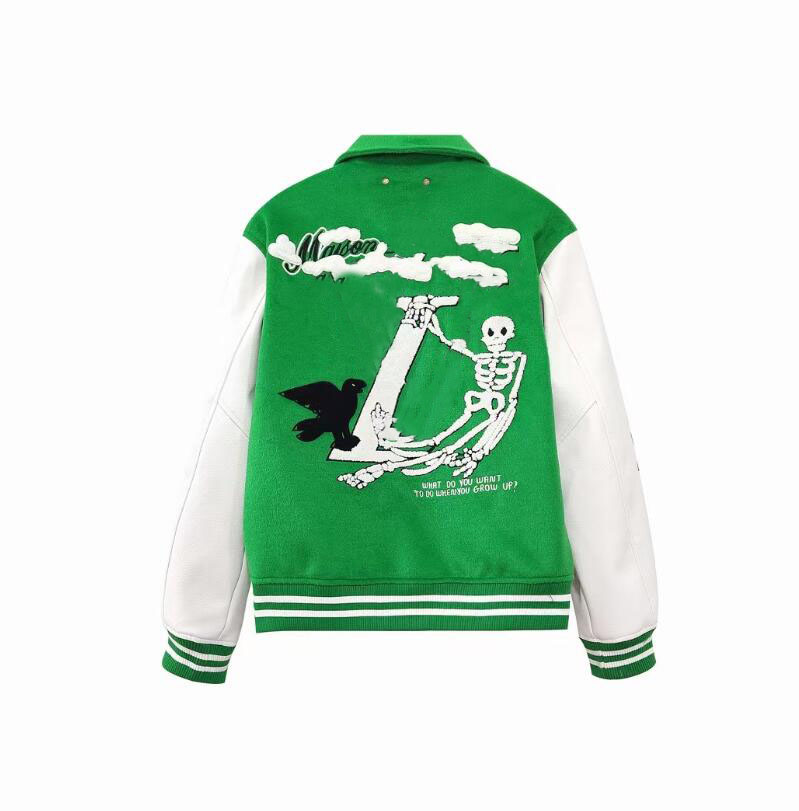 Men Embroidery Jackets Unisex Fashion Oversized Hip Hop Varsity Baseball Jacket Leather Sleeve Hi Street Loose Fit Letterman Coat Outerwear For Coupl, Black;brown
Men Embroidery Jackets Unisex Fashion Oversized Hip Hop Varsity Baseball Jacket Leather Sleeve Hi Street Loose Fit Letterman Coat Outerwear For Coupl, Black;brown