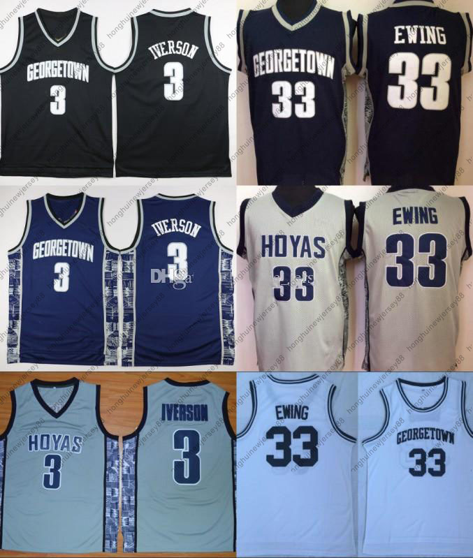 University Georgetown Hoyas Jerseys Men Sale Basketball Allen 3 Iverson Jersey Patrick 33 Ewing Uniform College Sport Breathable Top Quality, Black
University Georgetown Hoyas Jerseys Men Sale Basketball Allen 3 Iverson Jersey Patrick 33 Ewing Uniform College Sport Breathable Top Quality, Black