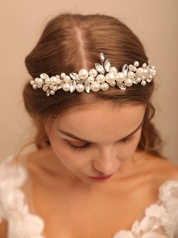 Headpieces Fashion Silver Rose Gold Wedding Pearls Crown Elegant Women Handmade Headbands Rhinestones Bridal Diadem Hairbands Accessories
Headpieces Fashion Silver Rose Gold Wedding Pearls Crown Elegant Women Handmade Headbands Rhinestones Bridal Diadem Hairbands Accessories