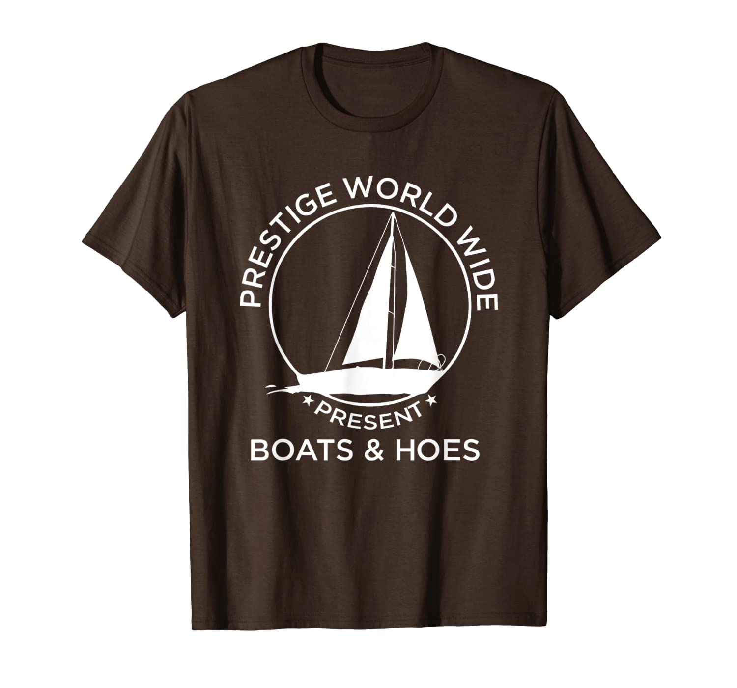 prestige worldwide presents boats hoes t-shirt funny t-shirt, White;black