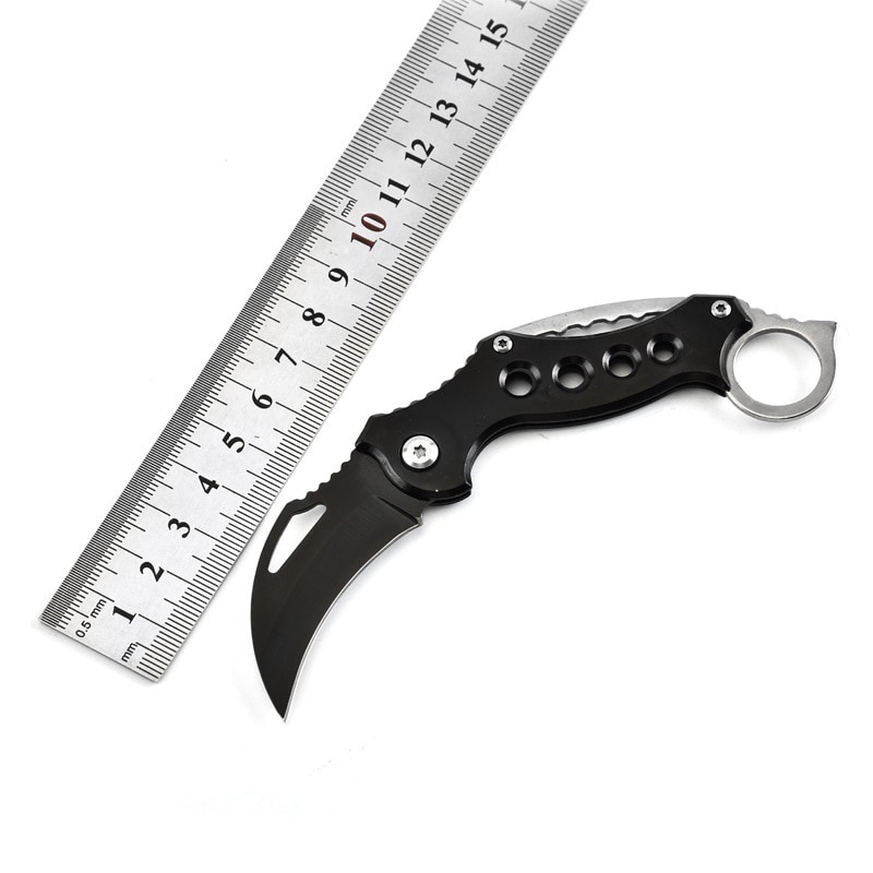 

Outdoor Karambit Hunting Knives Survival Tactical Claw Min Pocket Self Defense Camping Tool Keychain Knife