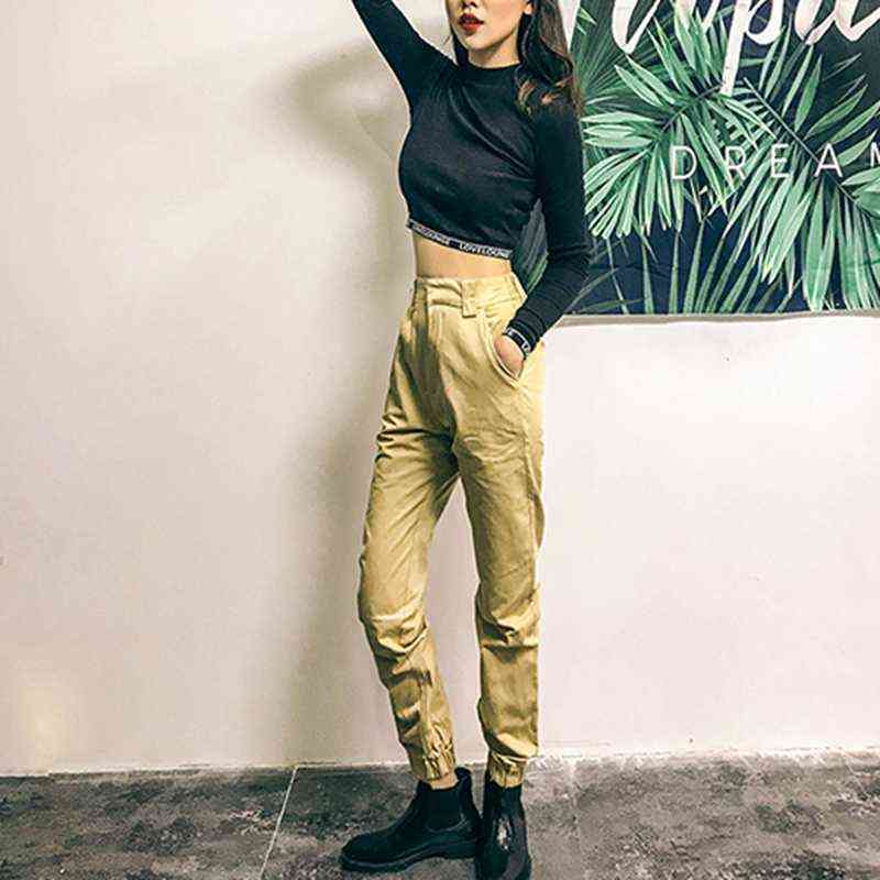 High waist pants camouflage loose joggers women army harem camo pants streetwear punk black cargo pants women capris trousers 211112