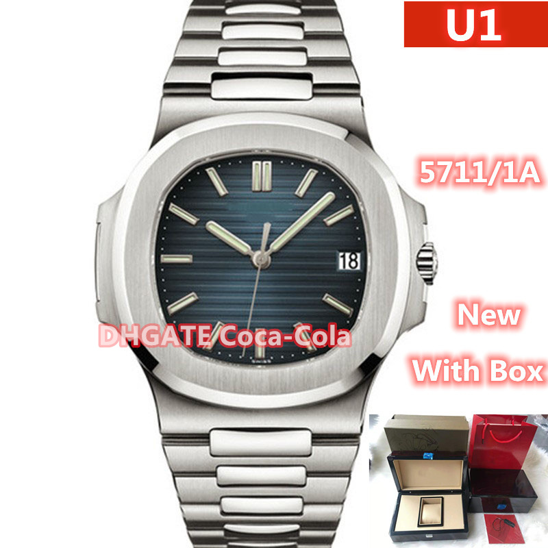 New Original Box Factory Mens Automatic Movement 40 mm Watch Blue Dial Classic 5711/1A Watches Transparent GREEN waterproof Wristwatches, Black
New Original Box Factory Mens Automatic Movement 40 mm Watch Blue Dial Classic 5711/1A Watches Transparent GREEN waterproof Wristwatches, Black