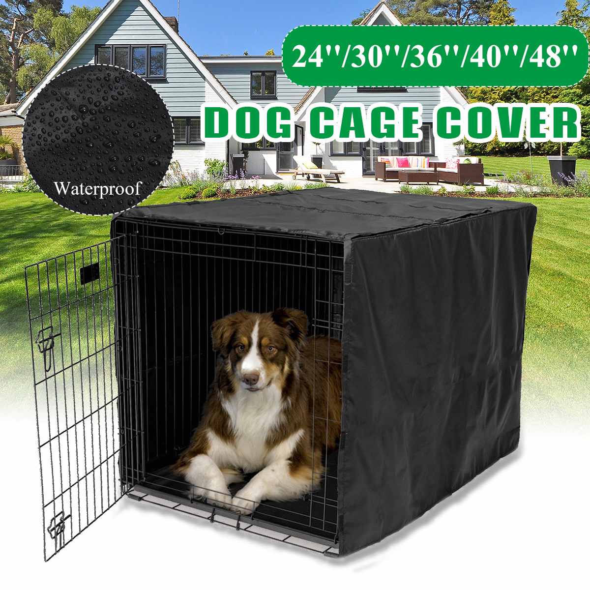 Dog Kenne House Cover Waterproof Dust-proof Durabe Oxford Dog Cage Cover Fodabe Washabe Outdoor Pet Kenne Crate Cover, Default color
Dog Kenne House Cover Waterproof Dust-proof Durabe Oxford Dog Cage Cover Fodabe Washabe Outdoor Pet Kenne Crate Cover, Default color