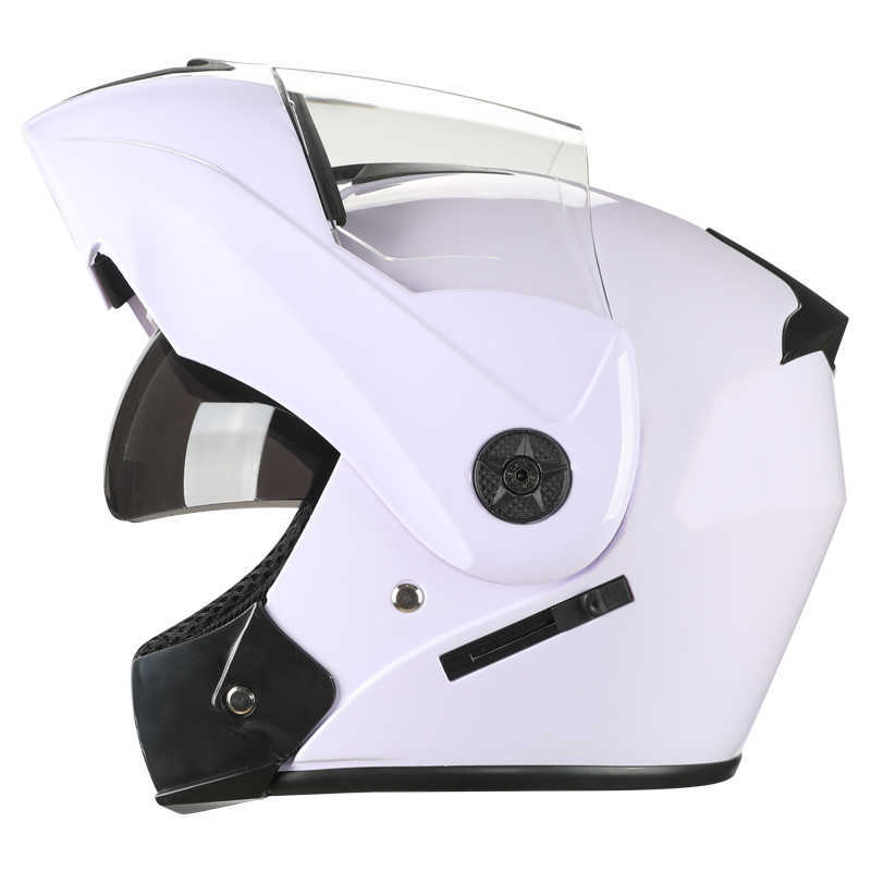 Motorcycle Helmet Flip Up Helmet Motorbike Modular Dual Lens Visors For Adults Full Face Safe Motocross Helm casque moto Q0630