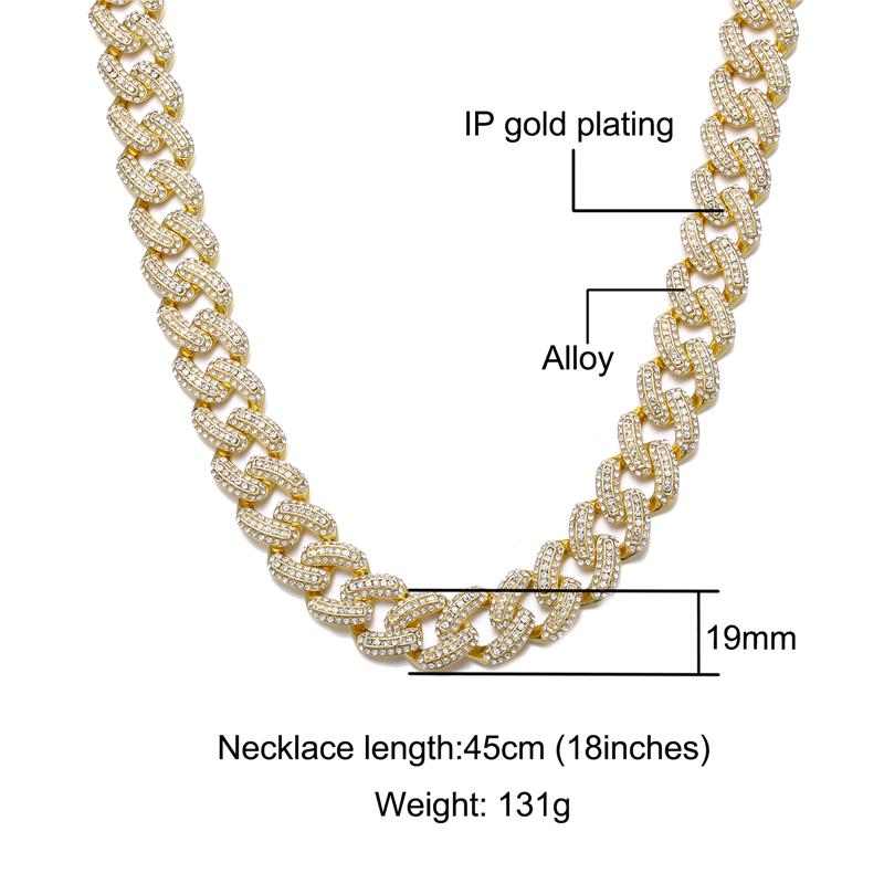 Chains Hip Hop 19MM 3 Row Iced Out Paved Rhinestones Cuban Link Chain CZ Bling Rapper Necklaces Bracelet For Men Women Jewelry Choker
Chains Hip Hop 19MM 3 Row Iced Out Paved Rhinestones Cuban Link Chain CZ Bling Rapper Necklaces Bracelet For Men Women Jewelry Choker