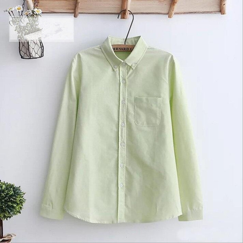 Women Tops And Blouses New Casual Long Sleeve Cotton Oxford White Shirts Women Blusas Ladies Office Tops High Quality 210225