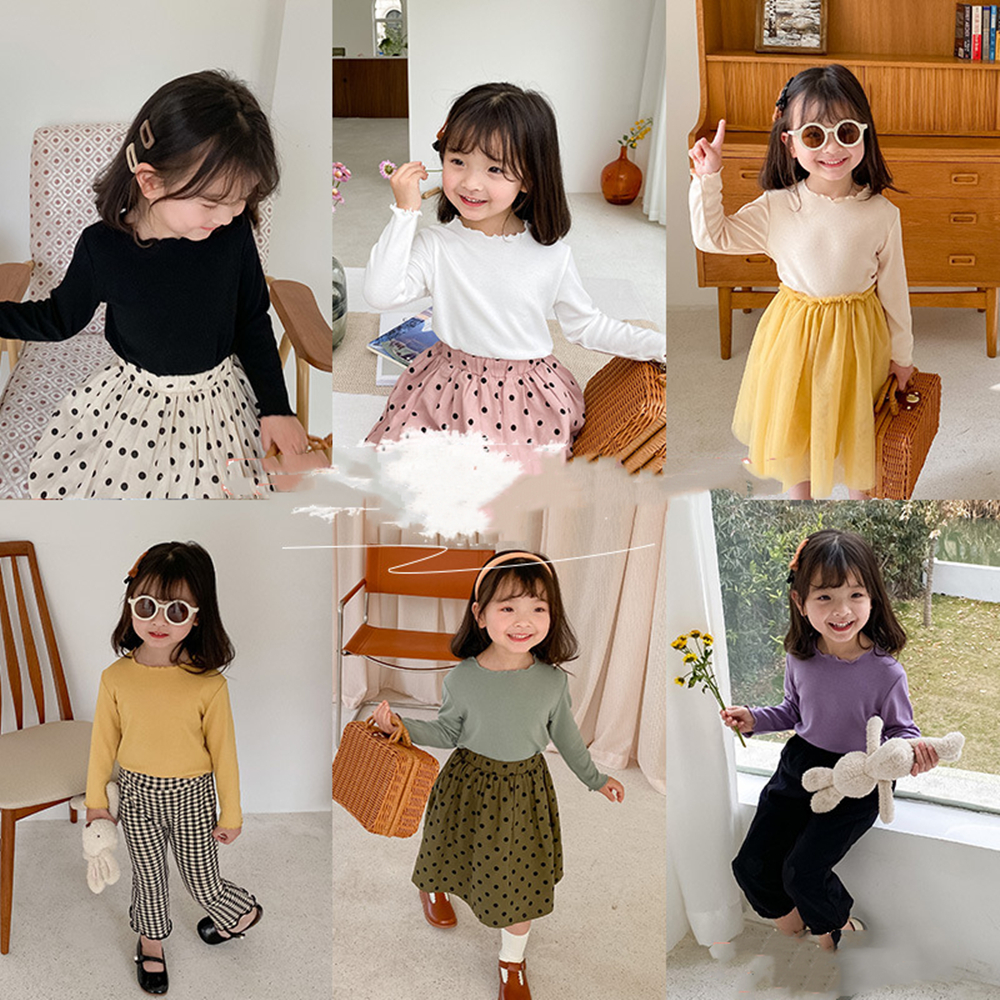 AMBB New Spring INS Kids Girls Tops Blank Long Sleeve Designer Fashions Children Ruffles Tshirts Tops Pure Knitted Cotton Tees, Blue
AMBB New Spring INS Kids Girls Tops Blank Long Sleeve Designer Fashions Children Ruffles Tshirts Tops Pure Knitted Cotton Tees, Blue