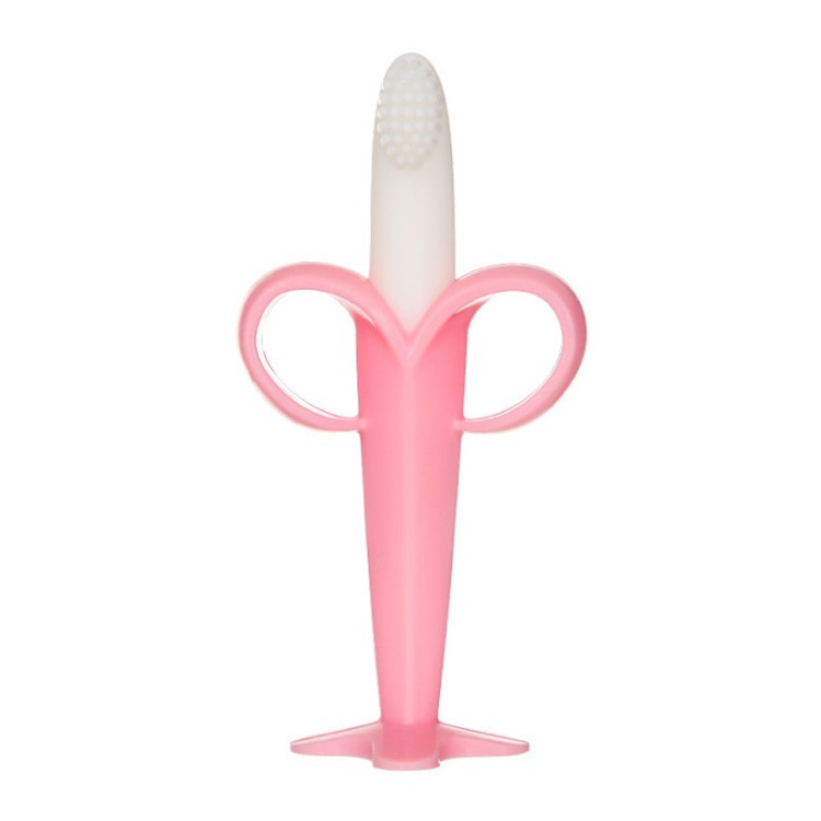 Banana Baby Toothbrush Self Soothing Pain Relief Soft Baby Teething Toys Training Toothbrush for Babies Toddlers Infants Molar Teether