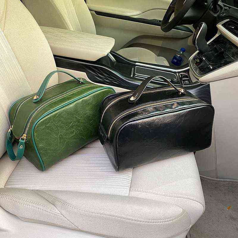 2Pcs/Set High Quality Leather Cosmetic Bag Women Large Travel Storage Bag Double Zipper Black Toiletry Bags Designer Makeup Bag 220119, Green
2Pcs/Set High Quality Leather Cosmetic Bag Women Large Travel Storage Bag Double Zipper Black Toiletry Bags Designer Makeup Bag 220119, Green