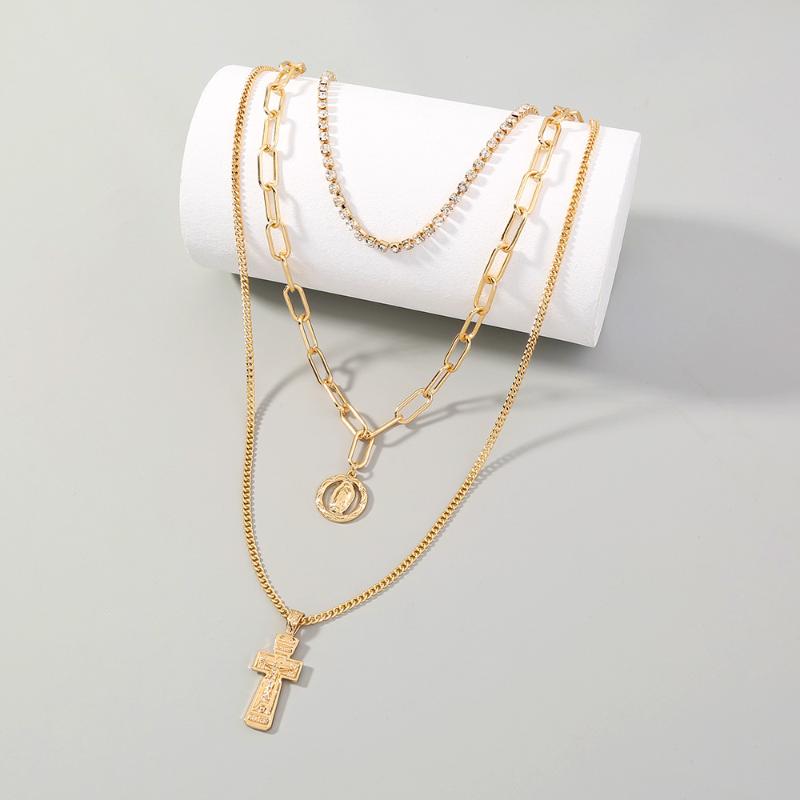 Chokers Wholesale INS Style Necklace Fashion Cross Jesus Pendant Multi-Layer With Promotion Twin Women
Chokers Wholesale INS Style Necklace Fashion Cross Jesus Pendant Multi-Layer With Promotion Twin Women