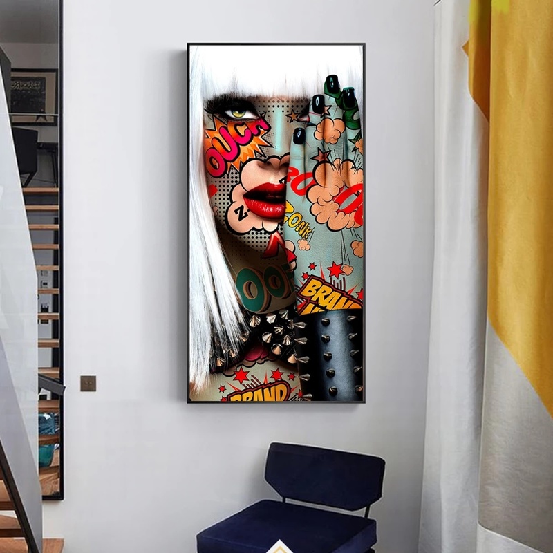 Body Graffiti Art Paintings Print on Canvas Art Posters and Prints Modern sexy Girls Canvas Pictures For Living Room Cuadros