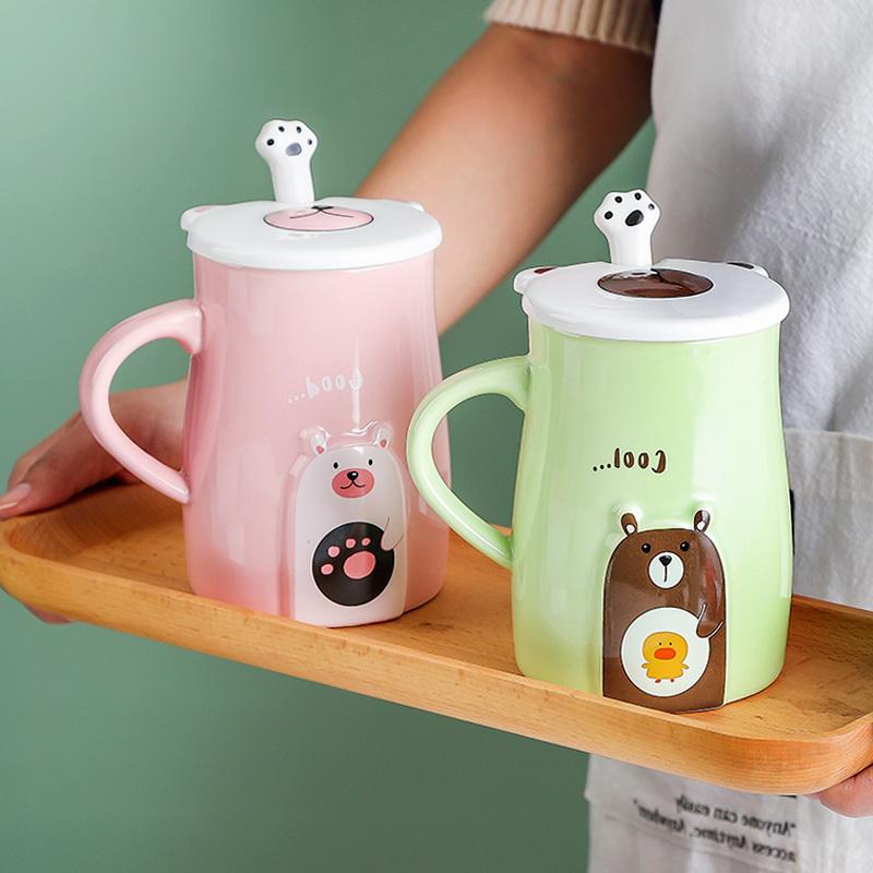 Mugs Kawaii Bear Ceramic Coffee Cup With Lid Spoon Cute Creative Handgrip Cartoon Animal Travel Milk Tea Gift For Girl, No spoon lid
Mugs Kawaii Bear Ceramic Coffee Cup With Lid Spoon Cute Creative Handgrip Cartoon Animal Travel Milk Tea Gift For Girl, No spoon lid
