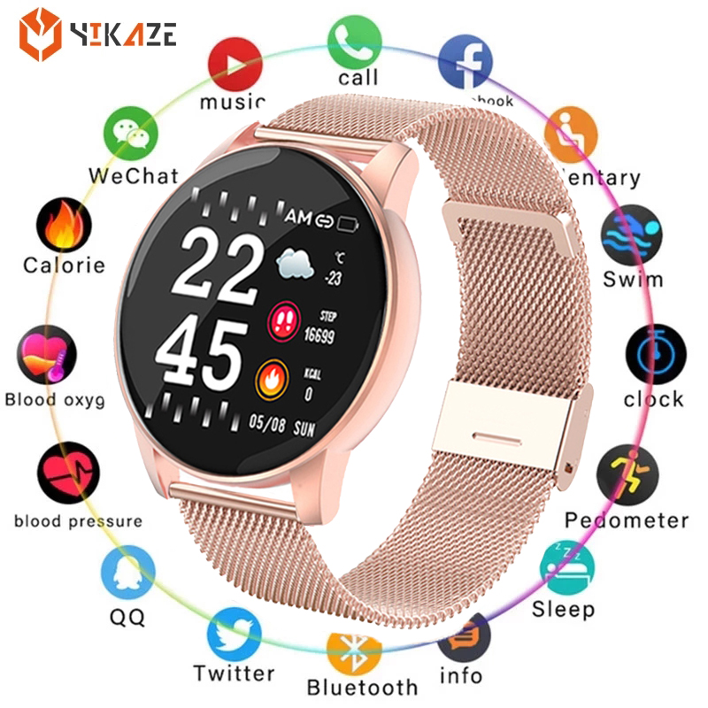 W8 Smart Watch Round Women Waterproof Smartwatch Men Women Fitness Tracker Blood Pressure Monitor for Android IOS Smart Clockg, Pink
W8 Smart Watch Round Women Waterproof Smartwatch Men Women Fitness Tracker Blood Pressure Monitor for Android IOS Smart Clockg, Pink