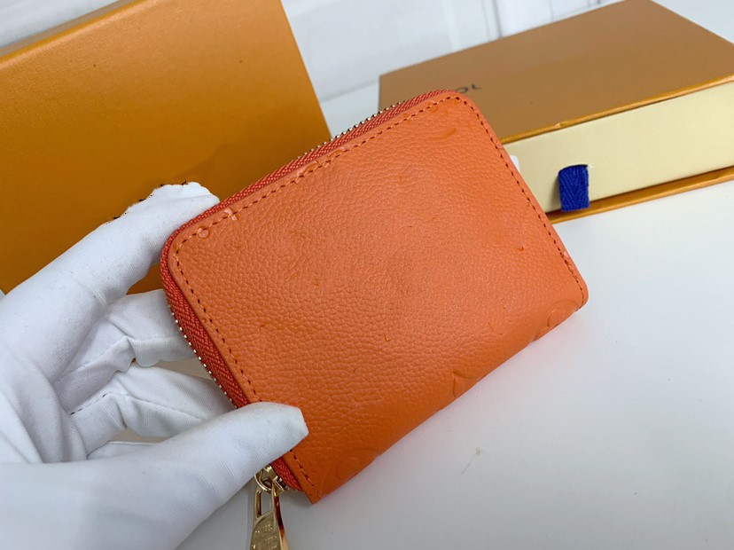 TOP 2022 genuine leather Mini Wallets Purses Fashion Short By The Pool ZIPPY Wallet Monograms Leather Embossing Classic Zipper Pocket Pallas Bag Zip c