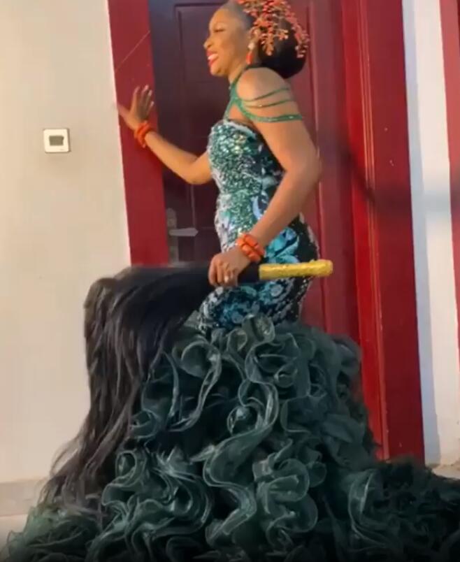 Aso Ebi 2021 Arabic Dark Green Luxurious Evening Dressses Lace Beaded Prom Dresses Tiers Formal Party Second Reception Gowns ZJ6788