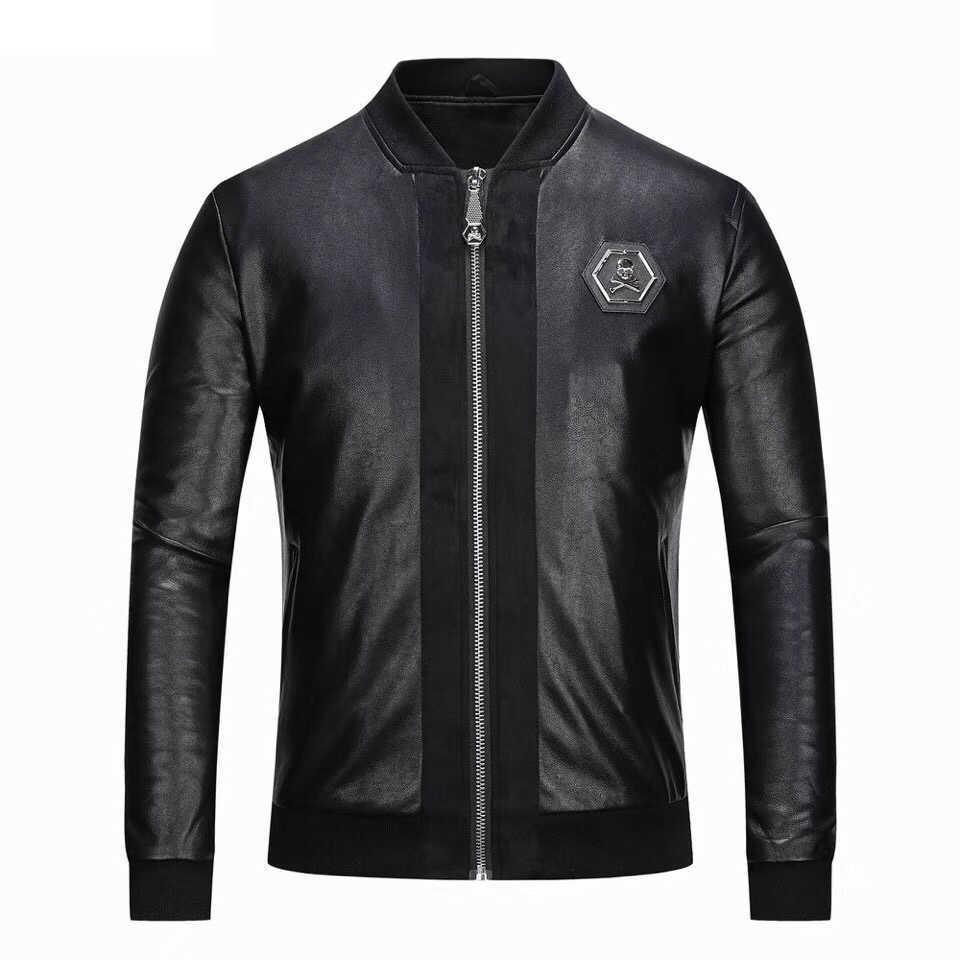 European Style black plein brand mens Badge denim jacket brand luxury men Outerwear & Coats black pu leather slim jacket for men 211018, 666
European Style black plein brand mens Badge denim jacket brand luxury men Outerwear & Coats black pu leather slim jacket for men 211018, 666