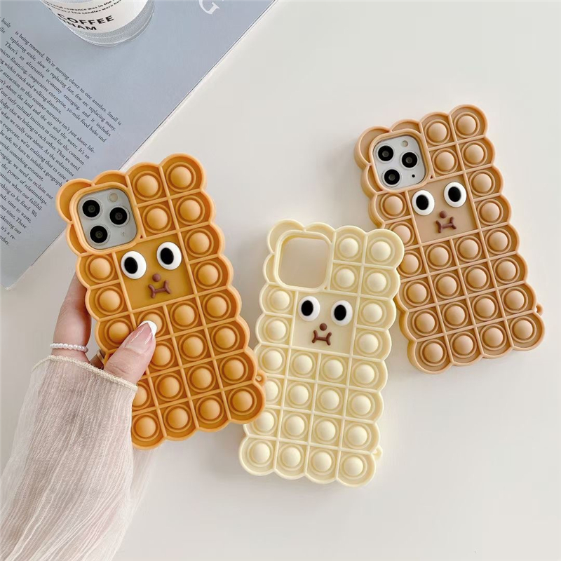 3 Color Cookies bear Style 3D Silicone Protect cell-phone Cases Pop It Push Pull IPhone 12 11 Pro Max Xs Xr 7 8 Plus, Mix order
3 Color Cookies bear Style 3D Silicone Protect cell-phone Cases Pop It Push Pull IPhone 12 11 Pro Max Xs Xr 7 8 Plus, Mix order