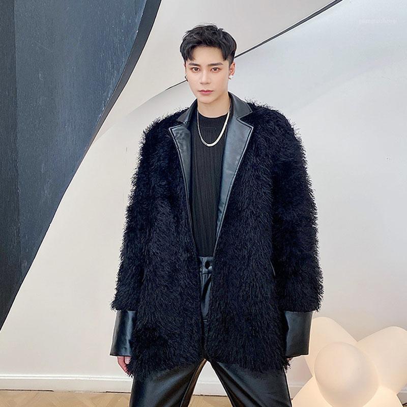 Men Winter False Ferret Fur Splice Leather Casual Vintage Suit Jacket Outerwear Male Stage Fashion Show Faux Coat Overcoat Men's &, 9981
Men Winter False Ferret Fur Splice Leather Casual Vintage Suit Jacket Outerwear Male Stage Fashion Show Faux Coat Overcoat Men's &, 9981