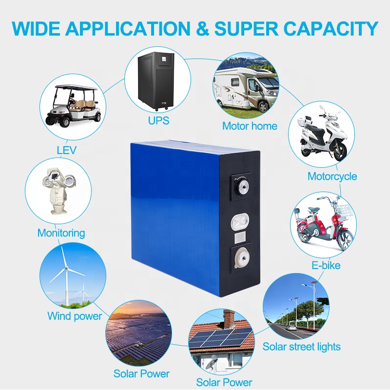 3.2v 280ah Lifepo4 Battery Cell Prismatic lithium Ion Batteries for Power Solar System EV 280ah with Busbar And Bolts