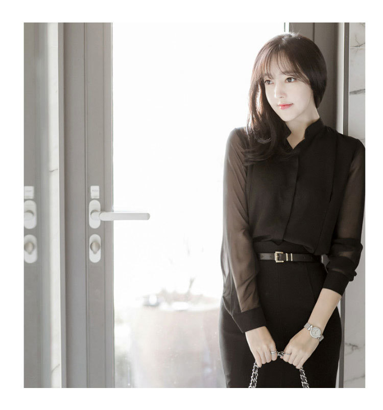 2021 Spring summer Sexy Women See Through Blouse Black Perspective Top Fashion Long Sleeve Transparent Sheer Shirt Blusas Mujer 210225