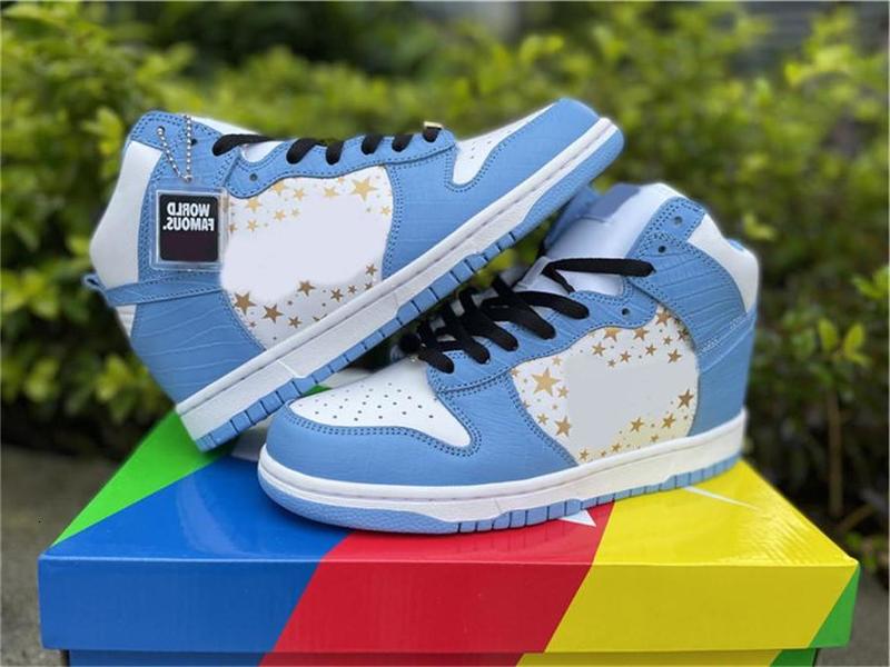 Authentic Dunk High Pro SB Stars Outdoor Shoes Men Women White College Orange University Blue Trainers Sneakers With
Authentic Dunk High Pro SB Stars Outdoor Shoes Men Women White College Orange University Blue Trainers Sneakers With
