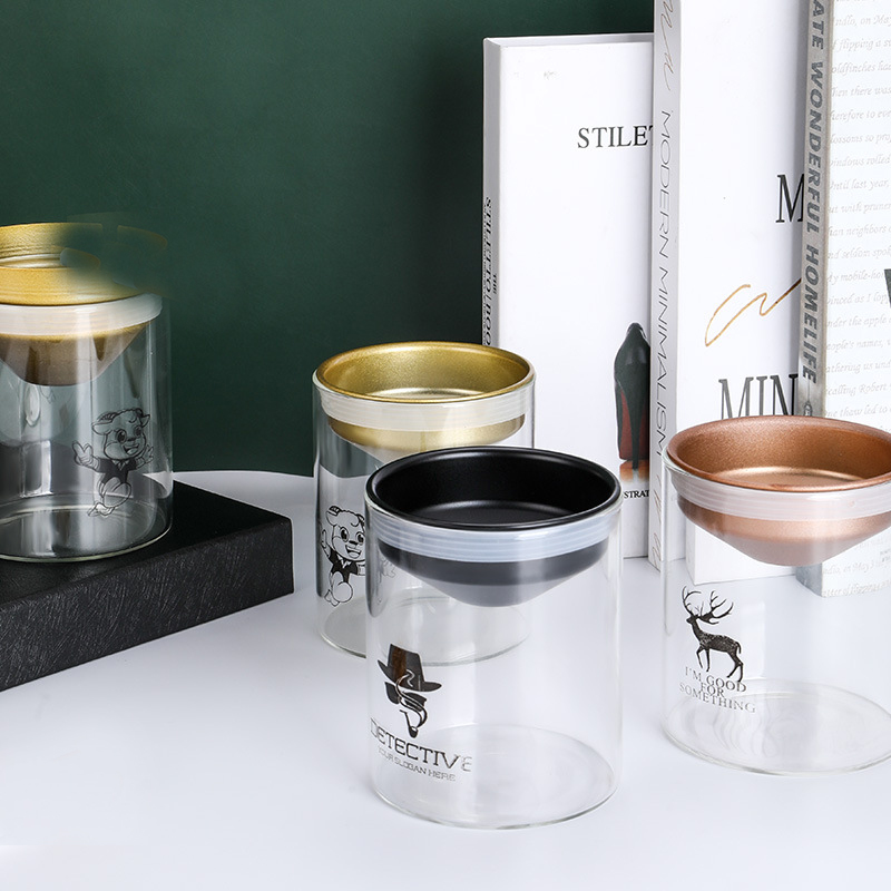 Creative glass Ashtray funnel design Ash Tray Holder covers removable transparent ashtray for office home ashtrays Smoking Accessories
Creative glass Ashtray funnel design Ash Tray Holder covers removable transparent ashtray for office home ashtrays Smoking Accessories