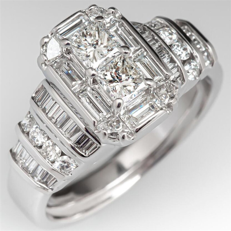 Choucong Brand Wedding Rings Vintage Fashion Jewelry 925 Sterling Silver Princess Cut White Topaz CZ Diamond Gemstones Fashion Women Engagement Band Ring Gift
Choucong Brand Wedding Rings Vintage Fashion Jewelry 925 Sterling Silver Princess Cut White Topaz CZ Diamond Gemstones Fashion Women Engagement Band Ring Gift