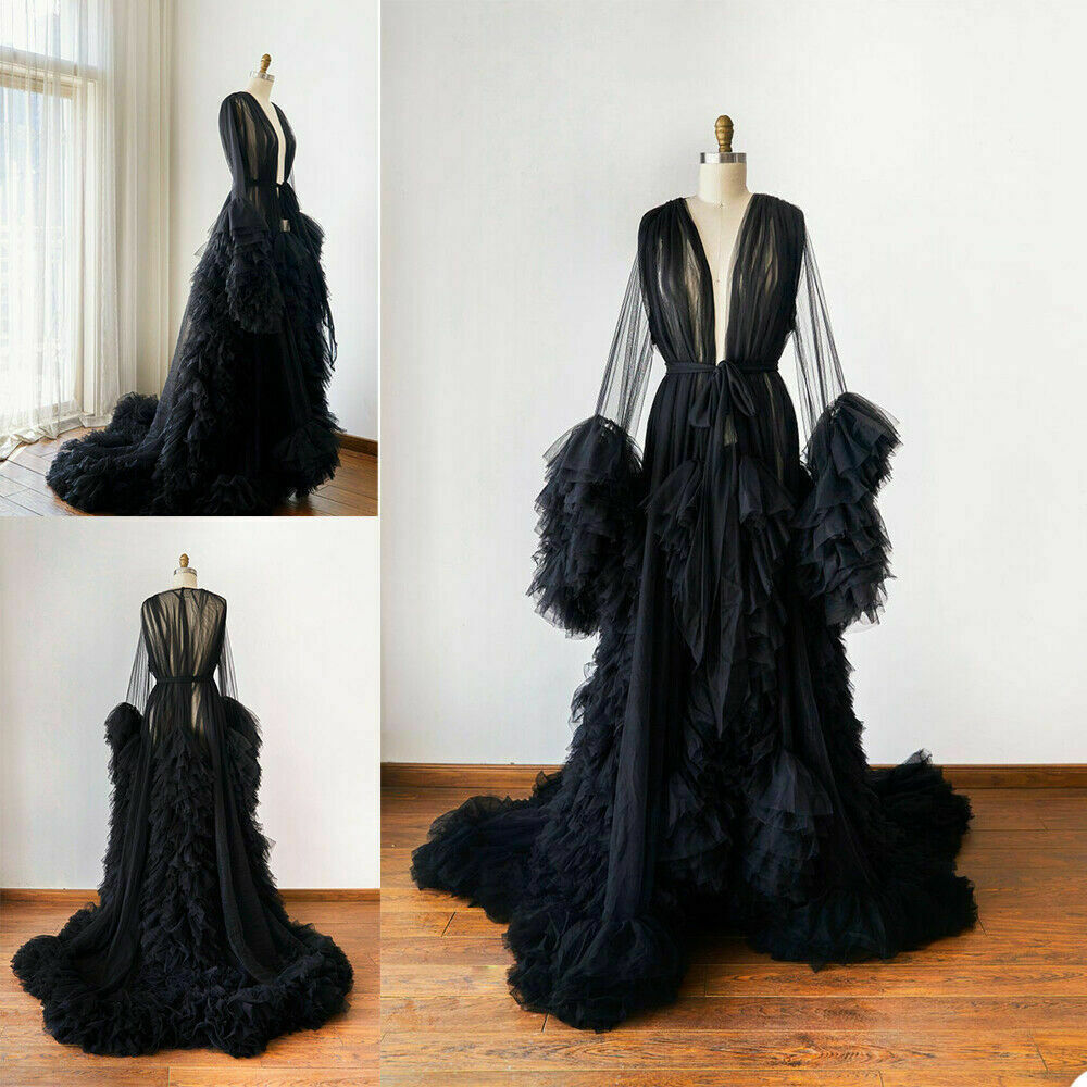 Maternity Robes Evening Dresses Tulle Bathrobe for Photo Shoot Birthday Party Bridal Fluffy Maternity Dress Custom Made Gown