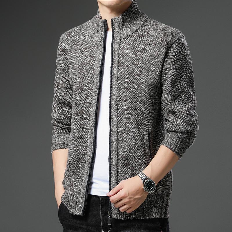 Men's Sweaters Sweater Jacket Fashion Parquet Cardigan Knitted Pure Wool Slim Stand Collar Thick Warm, White;black
Men's Sweaters Sweater Jacket Fashion Parquet Cardigan Knitted Pure Wool Slim Stand Collar Thick Warm, White;black